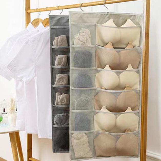 OREJELA Rak Gantungan Pakaian Dalam Kaos Kaki Hanging Underwear Organizer
