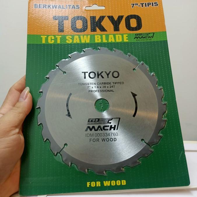 Tokyo Mata Gergaji Kayu 7"X24T / Saw Blade Potong Kayu Piring Gergaji