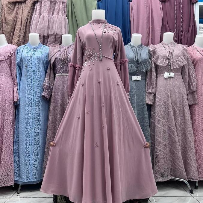 Gamis Mewah Zheva 01 Payet Butik