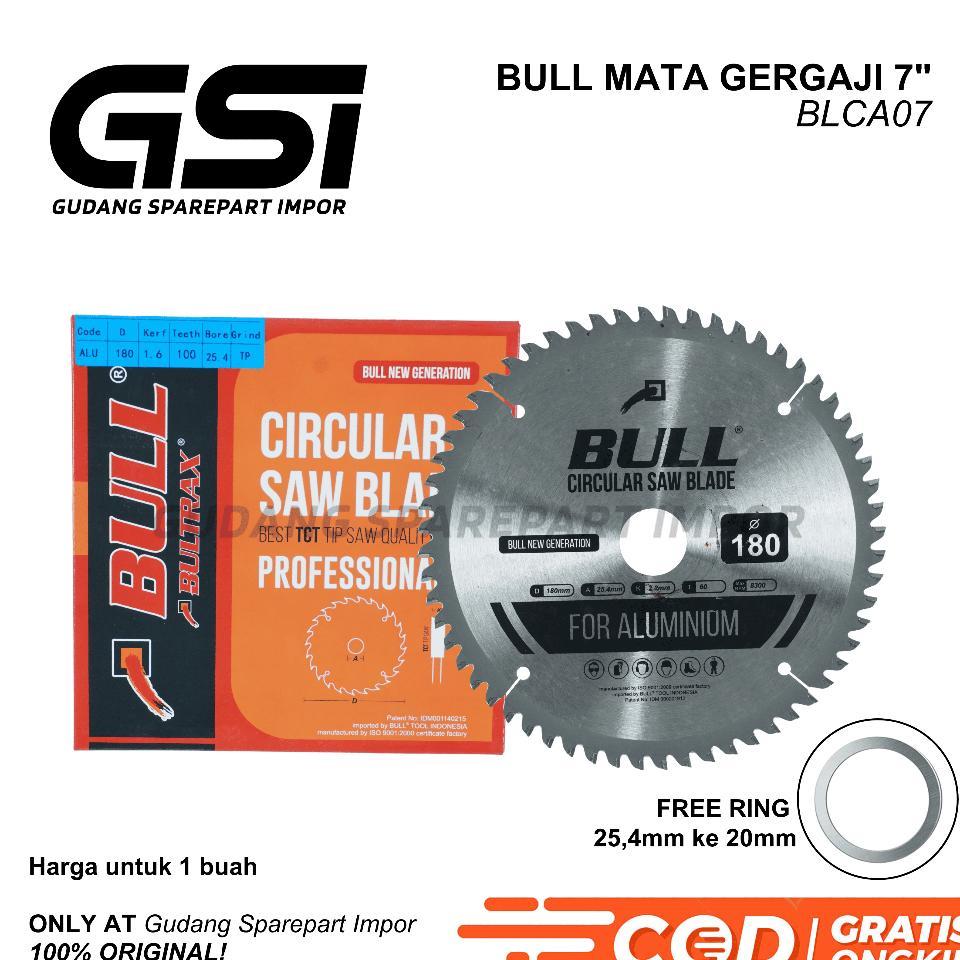 Bull Mata Gergaji 7 Inch Untuk Aluminium / Circular Saw Blade For Aluminium 7" Blca07