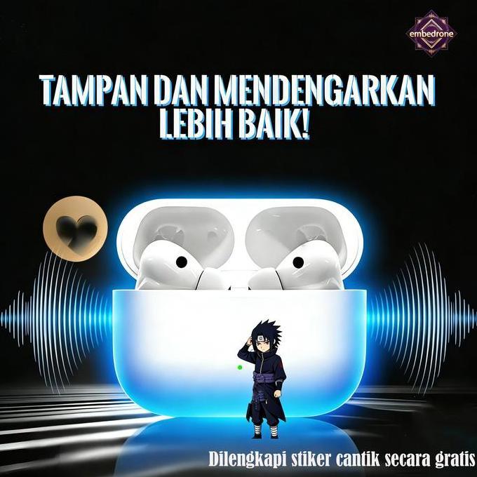 2026  PHANTOM GT60 Earphone Nirkabel, Anti Air Dalam, Baterai Tahan Lama, TWS, Bass Kuat, Surround 3