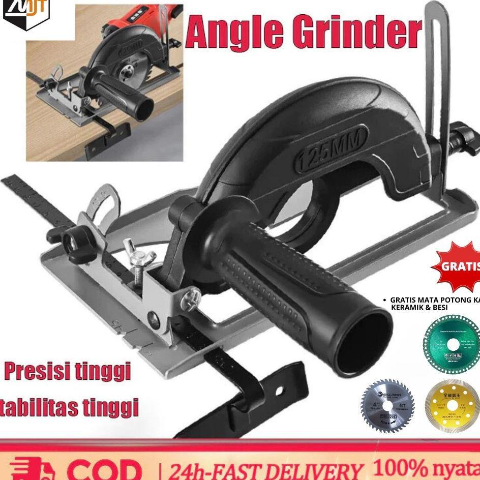 Mata Gerinda Gergaji Potong Kayu 40T Mata Grinda Double 4" Set Dudukan Gerinda Tangan Lengkap