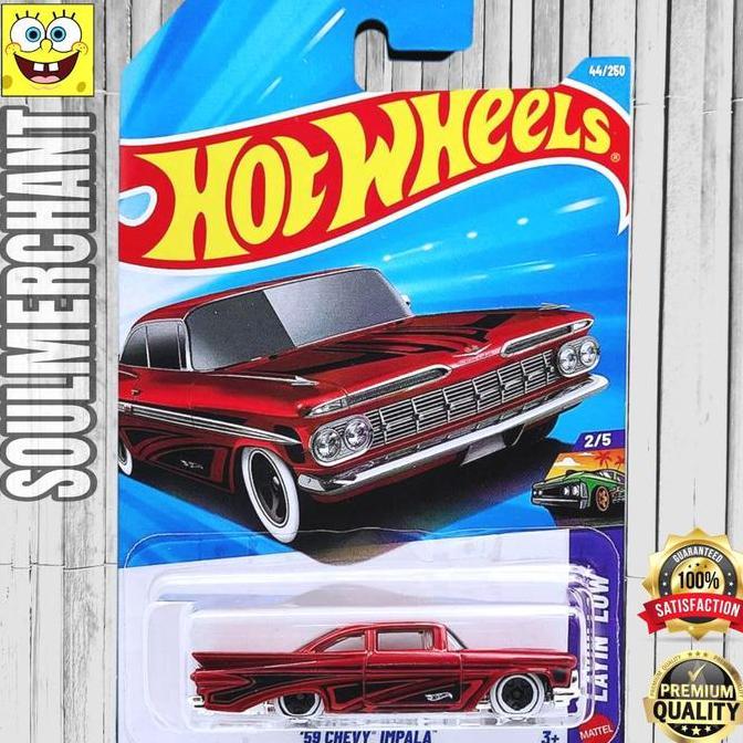 Hot Wheels 59 Chevy Impala Merah Diecast Mobil Klasik New