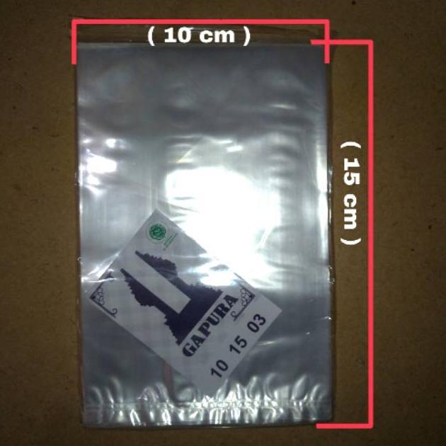 PP bening plastik bening ukuran 10x15