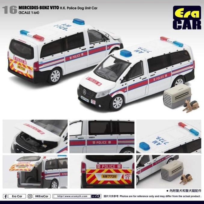 Era Car 1/64 Mercedes Benz Vito HK Police Dog Car Unit