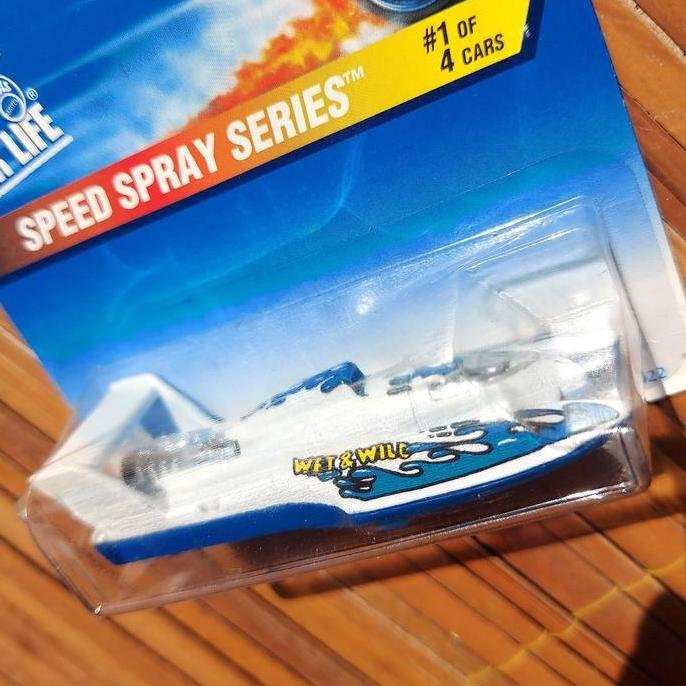 Hot Wheels Hydroplane Biru Putih Orange Kuning Mainan Perahu Diecast Ban Plastik New