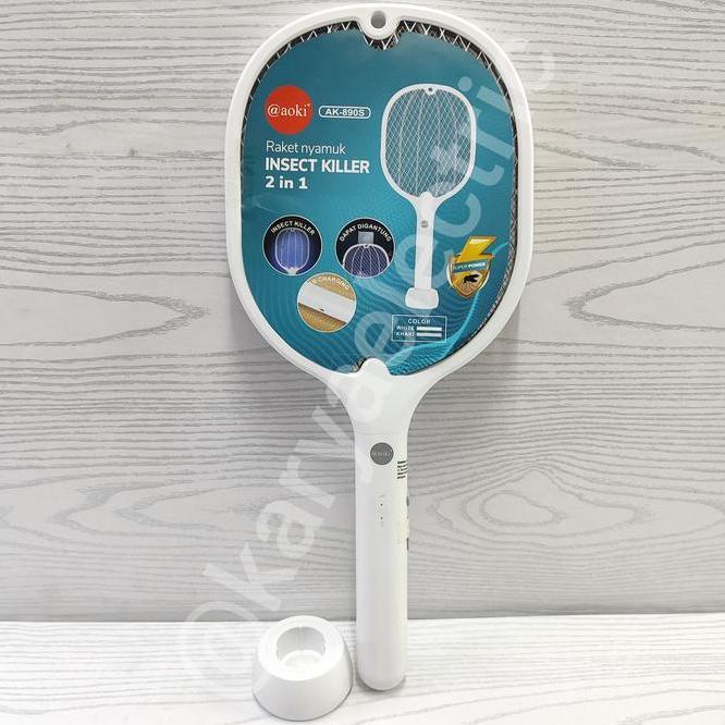 Raket Nyamuk Aoki Ak890S 2In1 Raket Nyamuk Insect Killer Charge