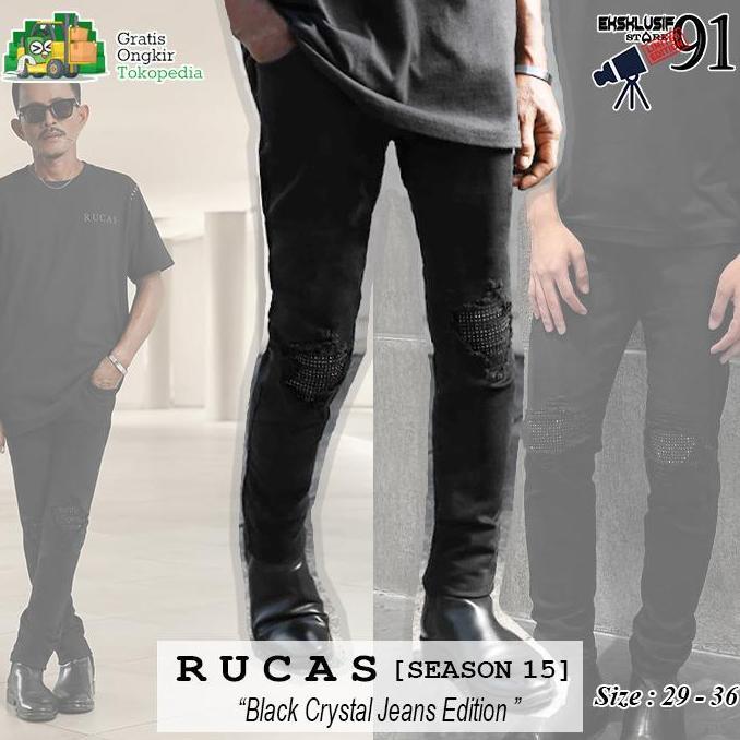 RUCAS SEASON 15 Black Crystal Jeans [Limited Edition]