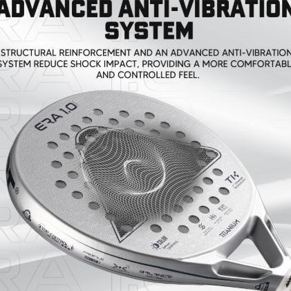 RAKET PADEL AMASPORT ERA 1.0 TITANIUM SILVER 18K CARBON, POWER REBOUND SIAPKIRIM