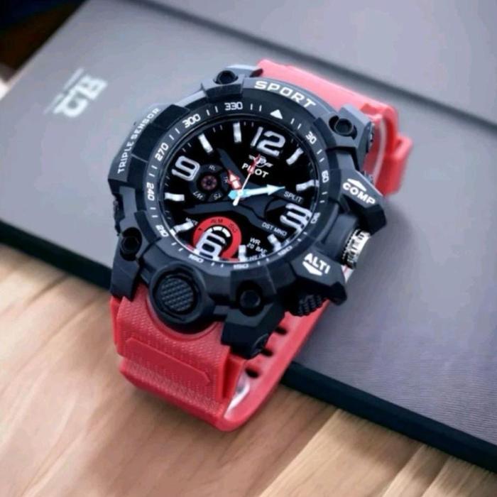 Jam Tangan Anak Pilot Sporty Original Jam Tangan Anak pria Analog strap karet Anti air