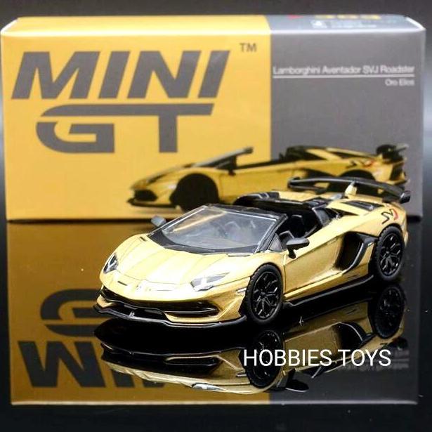 Mini GT 363 Lamborghini Aventador SVJ Roadster Oro Elios