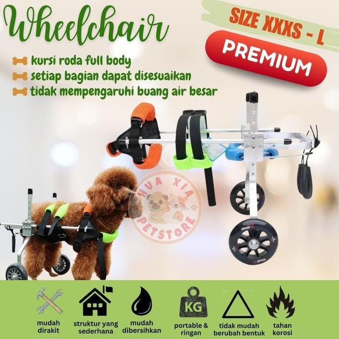Pet Wheelchair Kursi Roda Alat Bantu Jalan 2 roda kaki Kucing Anjing - PREMIUM