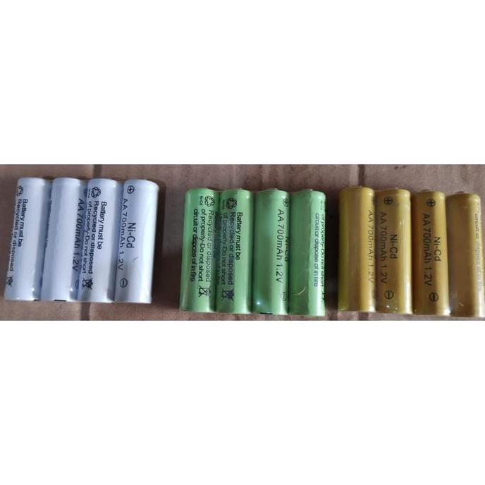 Homeme- Baterai Battery Batre Ni-Cd Aa Rechargeable Cas Charge 700 Mah Tamiya