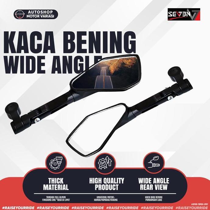 Promo Spion TOMOK V2 Small CNC Aluminium Universal Motor Beat Vario Mio Nmax PCX Xmax Ninja R25 KLX 