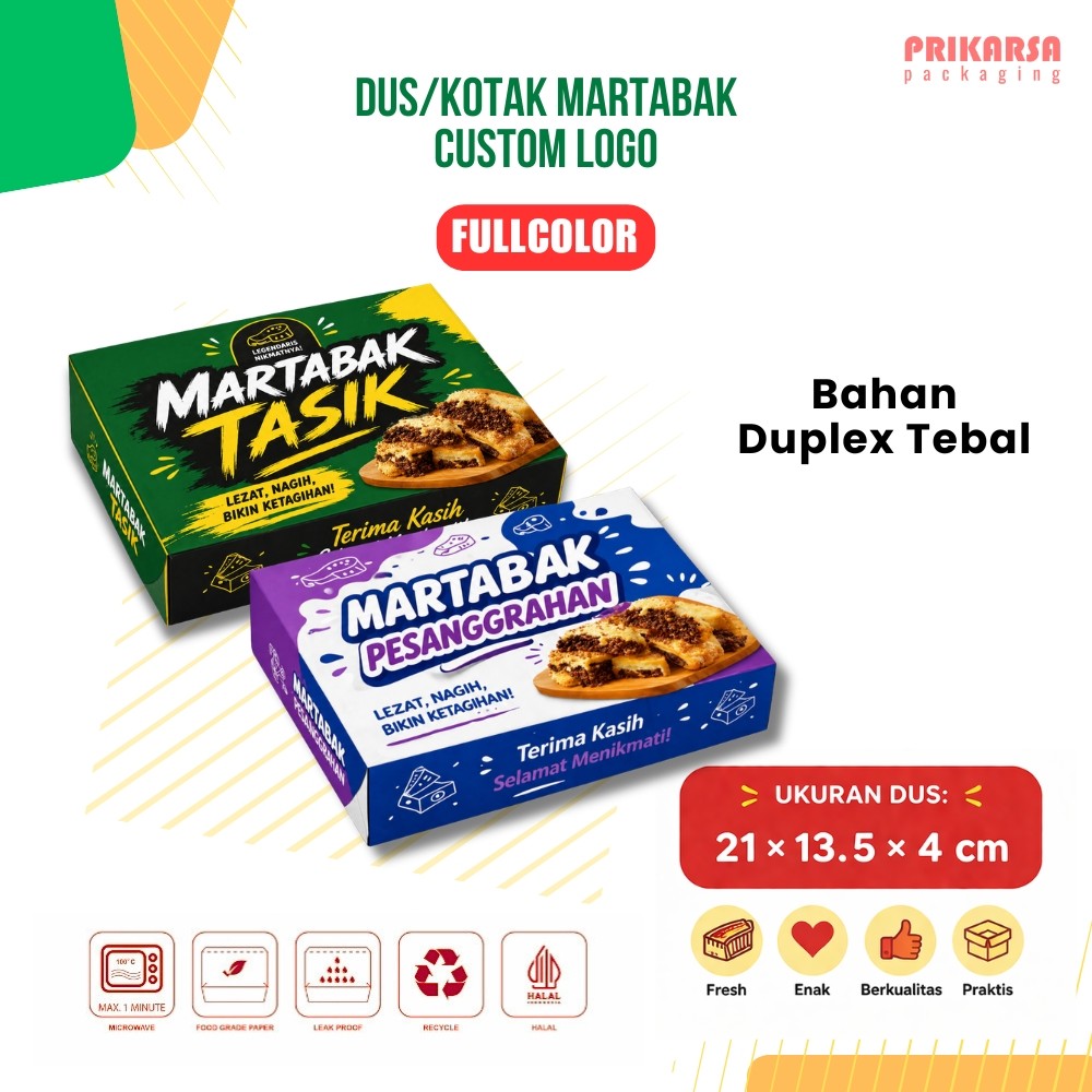DUS / KOTAK MARTABAK CUSTOM LOGO – FULL COLOR | BAHAN DUPLEX