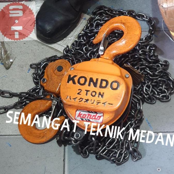 BEBAS ONGKIR - CHAIN BLOCK TAKEL KEREKAN KATROL HOIST 2TON 2 TON 5 METER 5MTR KONDO