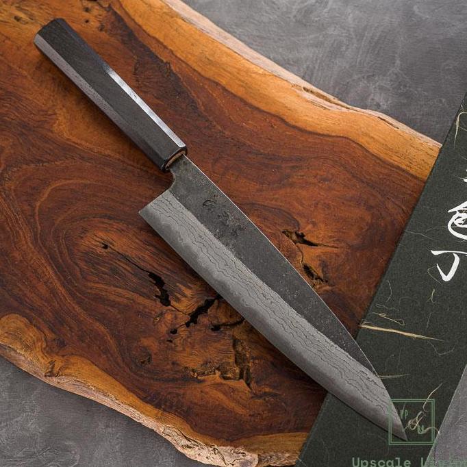 Pisau Dapur Jepang Hatsukokoro Kumokage Aogami 2 steel Kurouchi Damascus Gyuto 210mm