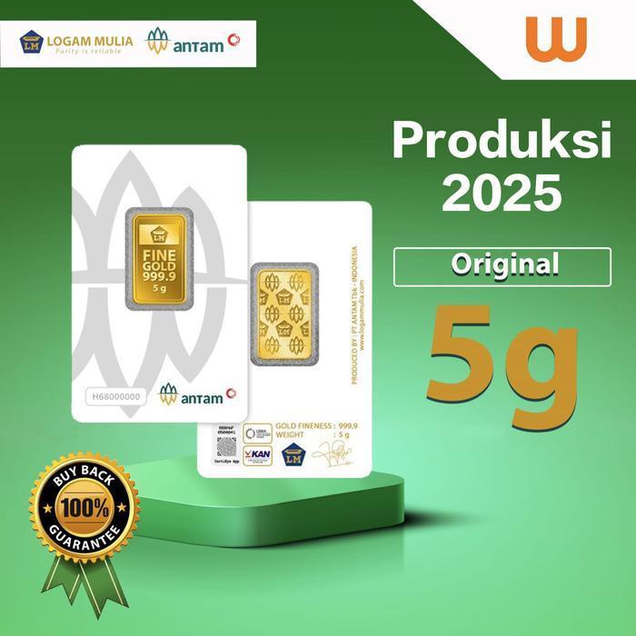 5 GR (GRAM) GOLDBAR/LOGAM MULIA/LM/EMAS BATANGAN ANTAM BERSERTIFIKAT LBMA ORIGINAL DAN TERPERCAYA