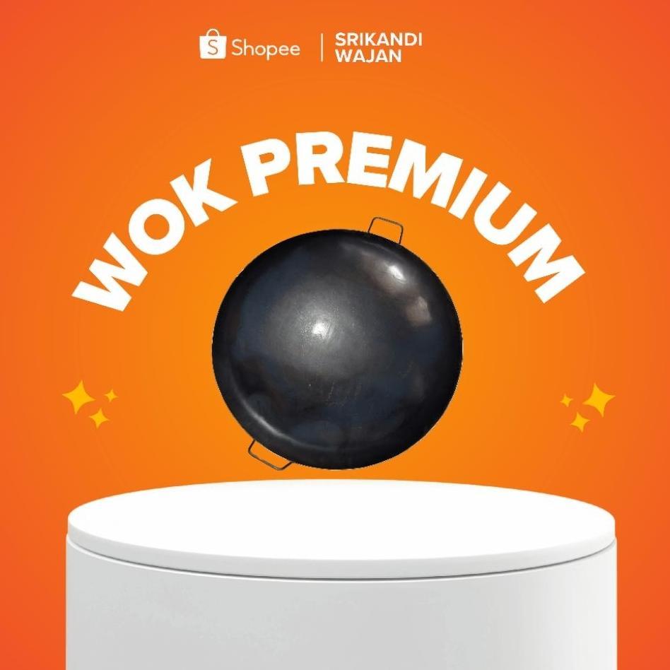 Wajan Anti Lengket 60Cm Tebal// Wok Seasoning // Wajan Baja //Wajan Besi