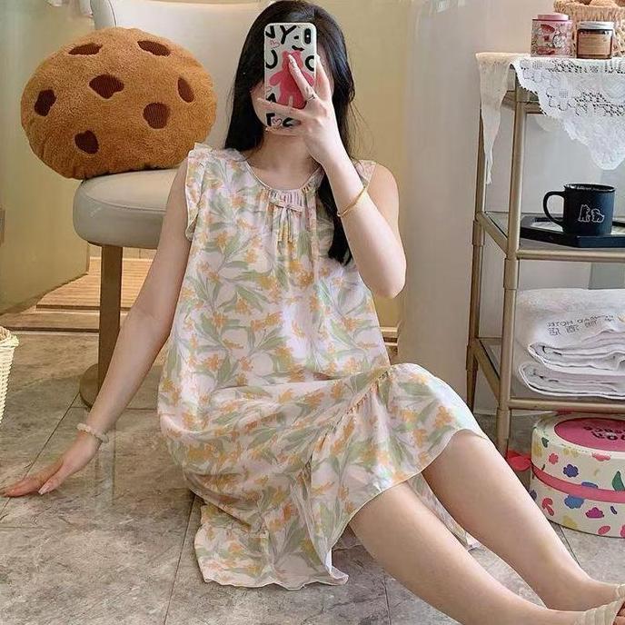 Vestito- Kinie Daster Rayon Motif Kintan Daster Nita Baju Tidur Kain Adem Dress Busui Ketebalan Tipi