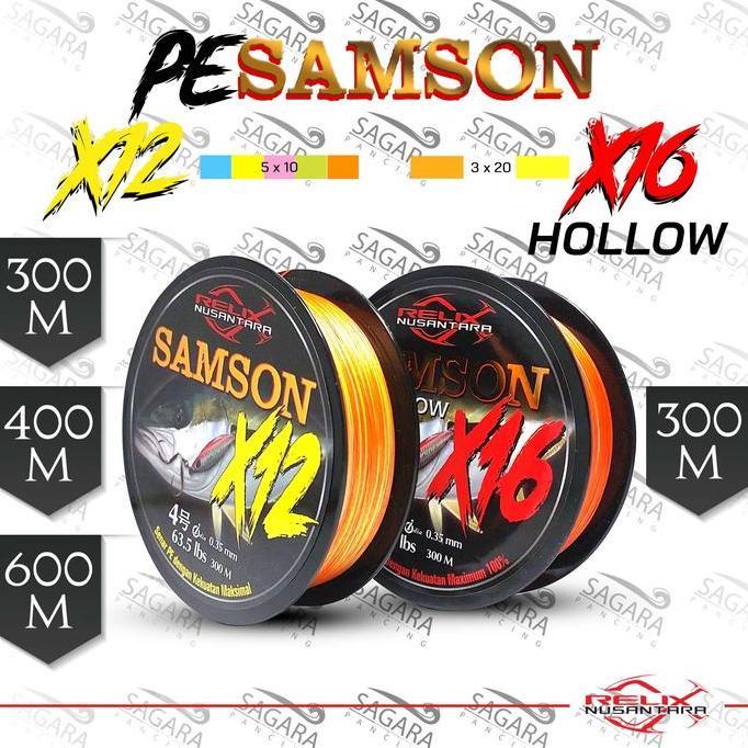 Pesce- Senar Pe Samson X16 Pe Samson X12 300 | 400 | 500 | 600 Meter Pe Relix Nusantara Senar Pancin