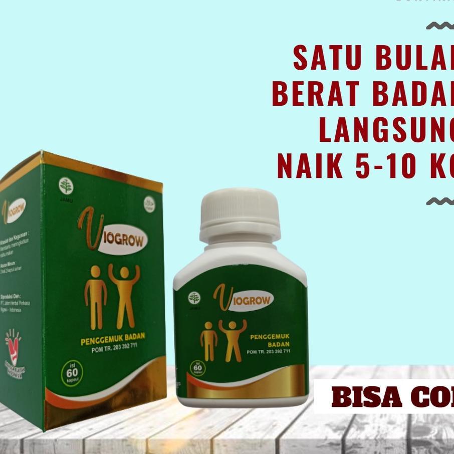 Viogrow Obat Gemuk Permanen Penggemuk Badan Herbal Alami Serta Penambah Nafsu Makan Badan Bikin Cepa