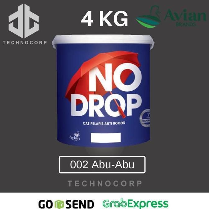 TERBARU - NO DROP 002 ABU ABU / GREY CAT PELAPIS ANTI BOCOR TEMBOK GENTENG 4 KG