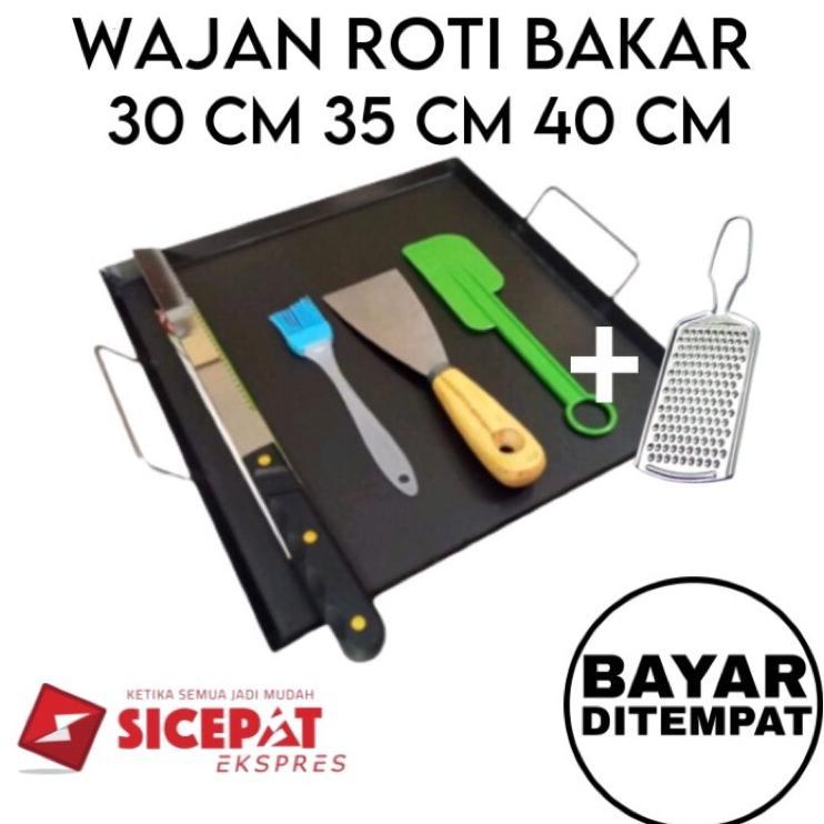 Wajan Roti Bakar Wajan Kebab Wajan Burger Martabak Telor Anti Lengket Tebal Ukuran 30X30 Cm 35X35 Cm