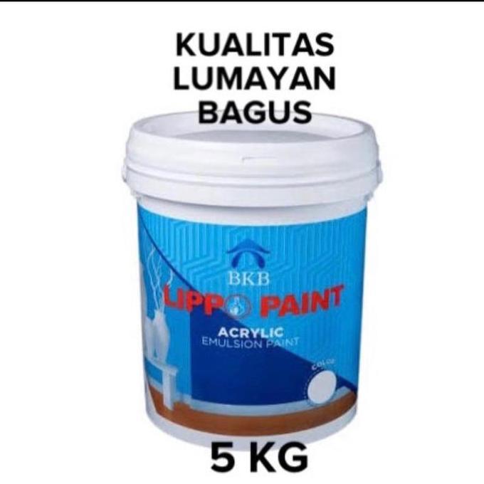 TERBARU - CAT TEMBOK LIPPO PAINT PUTIH HITAM WARNA WARNI 5KG 5 KG MURAH BAGUS