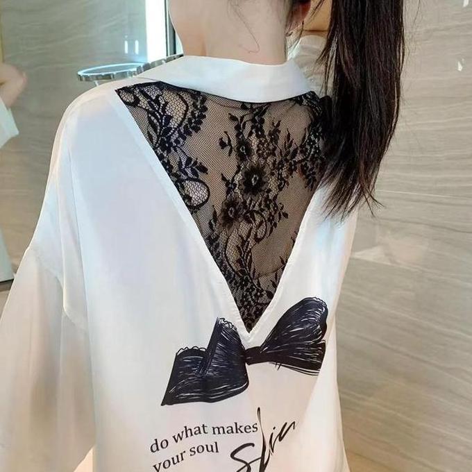 Vestito- Fanmu Daster Rayon Home Dress Rayon 26 Baru Baju Tidur Es Tipis Lengan Pendek Setengah Panj