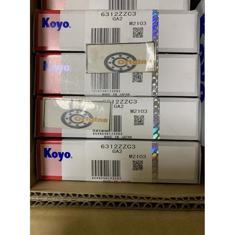 BEARING 6312 ZZ C3 KOYO JAPAN 6312ZZC3