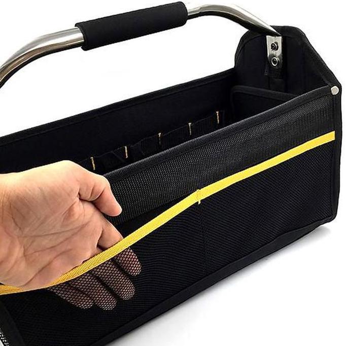 Tool Bag 17" Tas Perkakas Kerja Box Tempat Peralatan Alat Tukang Hardware dengan Handle Besi 80112 T