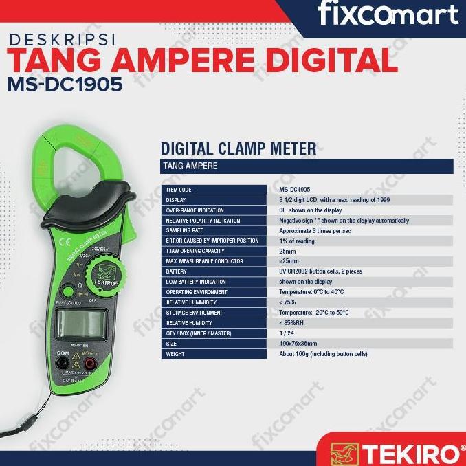 TEKIRO DITAL CLAMP METER / TANG AMPERE DITAL