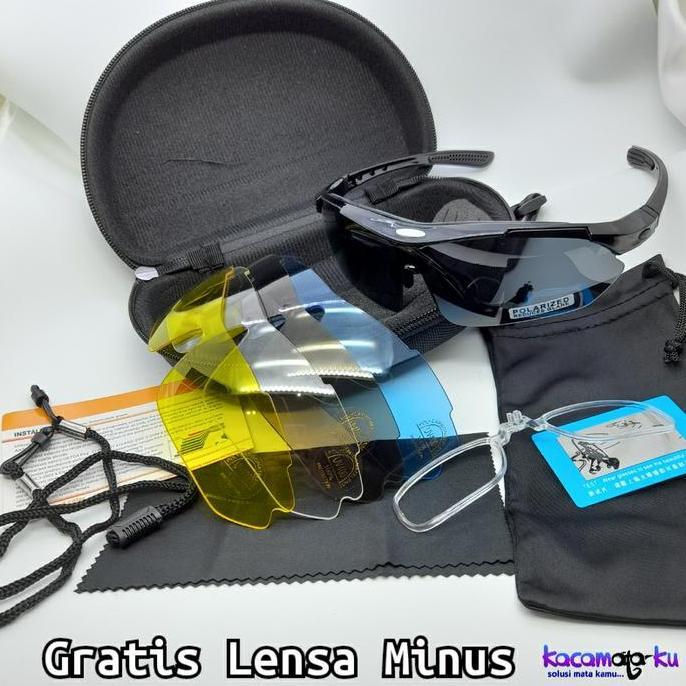Kacamata Gowes Sepeda Sporty Lensa Minus Polarized Gratis Lensa Minus Terlaris