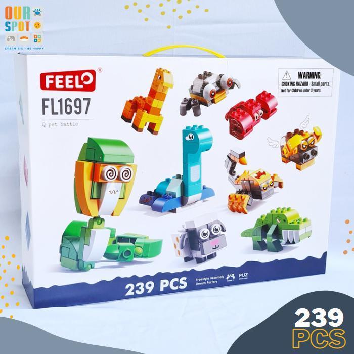PROMO Feelo 239 pcs Animal building blocks - size