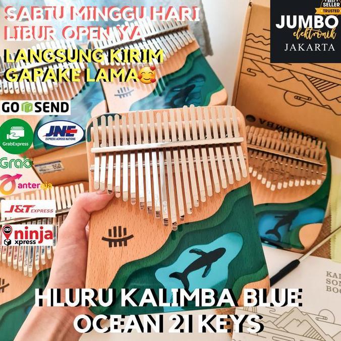 Kalimba 17 key Hluru Ocean Wood Resin Kalimba 17 keys Thumb Piano Ori KS