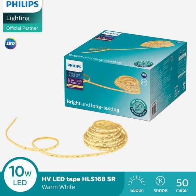 Lampu Philips LED Strip HLS168 10W/M 50M 3000K Kuning