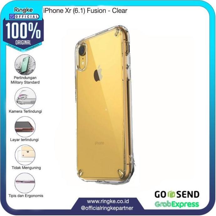 Ringke Compatible For Xr (6.1) Fusion Clear Bening Case No Yellowing Tipis Softcase Slim Armor Rugge