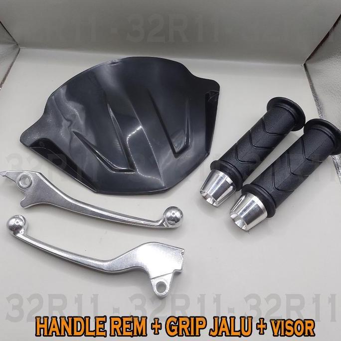 PAKET AKSESORIS BEAT KARBU - HANDLE REM BEAT KARBU + VISOR DAN HANDGRIP MOTOR BEAT KARBU FOR SALE