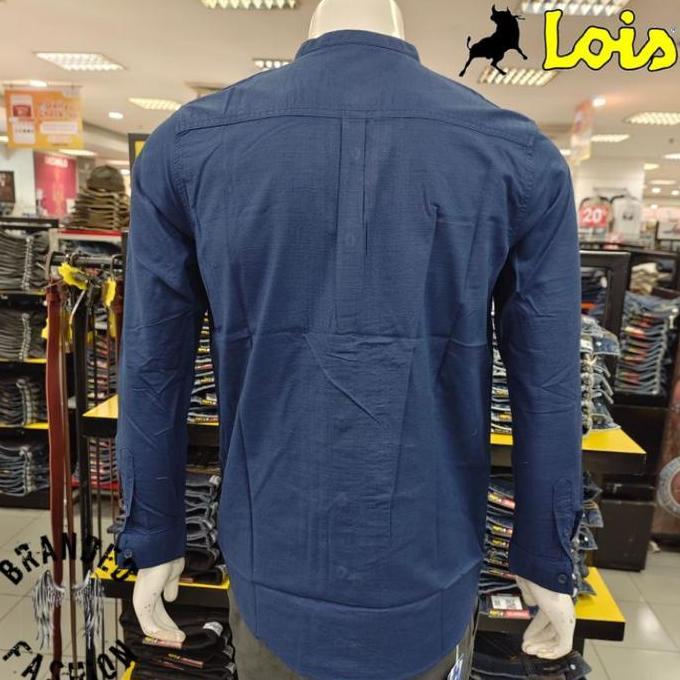 LOIS kemeja koko pria lengan panjang terbaru