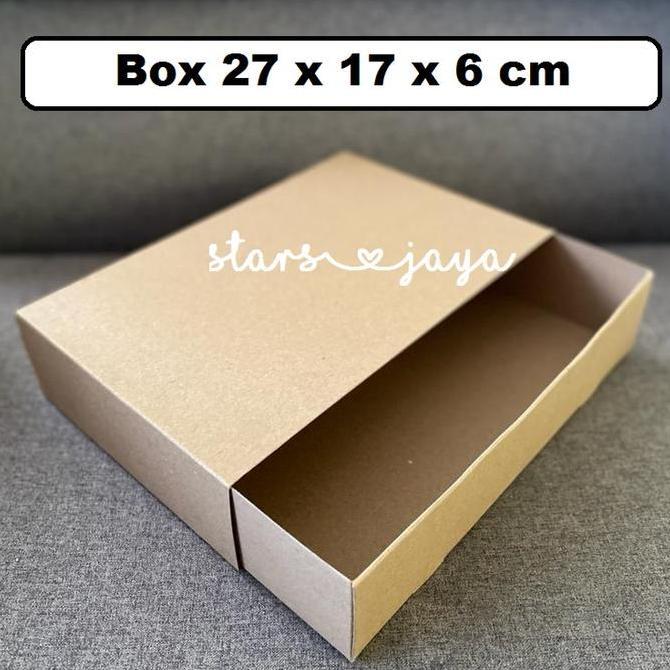 Akukamu- Kotak Kraft Slide Bs27176 ,Slide Box, Packaging, Box Kue, Kotak Kirim