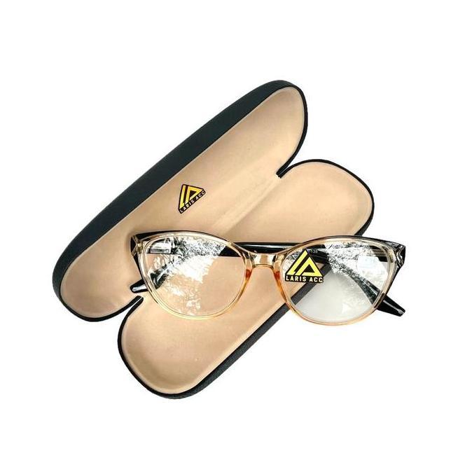 Donna- Laris Acc Kacamata Minus Nita Perempuan Lensa Rabun Jauh Frame Plastik Cat Eye Eyewear Glasse