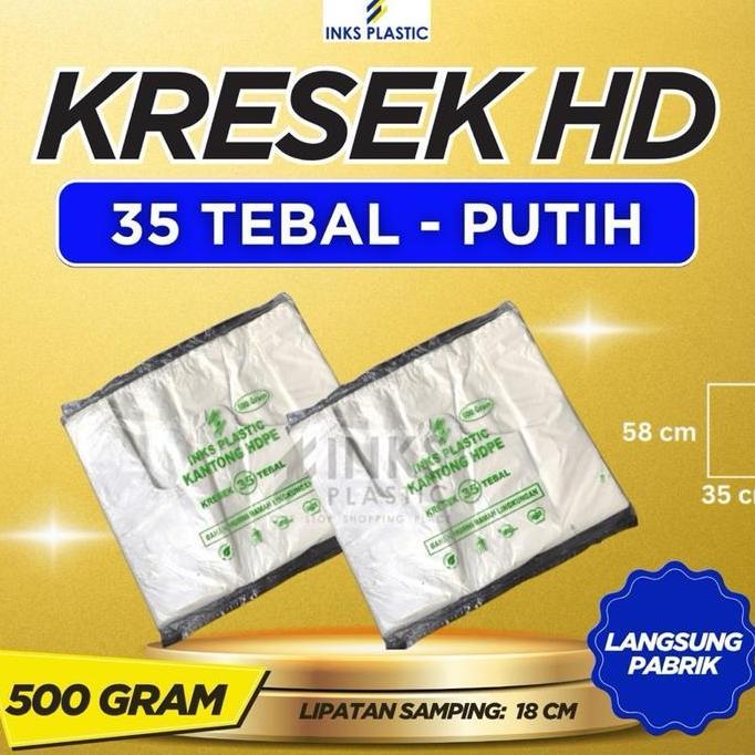 Akukamu- Kresek 35 Tebal Putih Kantong Kresek Hd Uk 35 Putih Susu