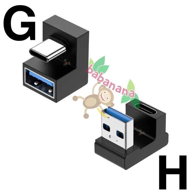 Cellulare- Adapter Usb Elbow Type-C Type-A 2.0 3.0 3.1 Siku 90 Degree Converter L