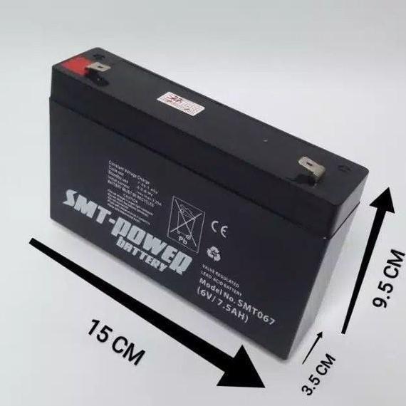 Baterai Ups 6v 7.5Ah 6v7.5Ah Batre Mobil motor mainan Lampu emergency timbangan 6v 7Ah 7,5Ah Battery