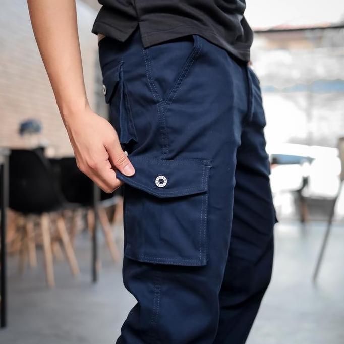 Delibra Celana Cargo Panjang Navy