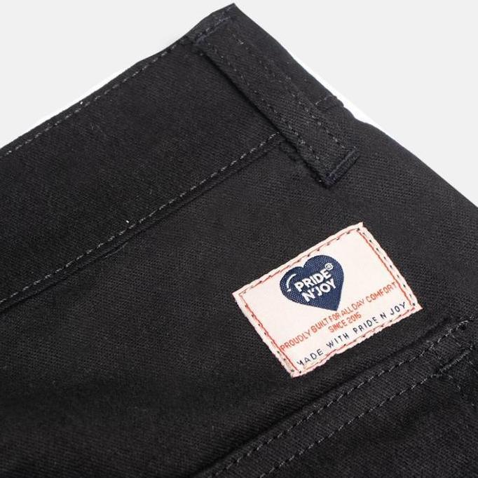 Pride N Joy Co - Cargo Black Basic Celana Panjang Pria