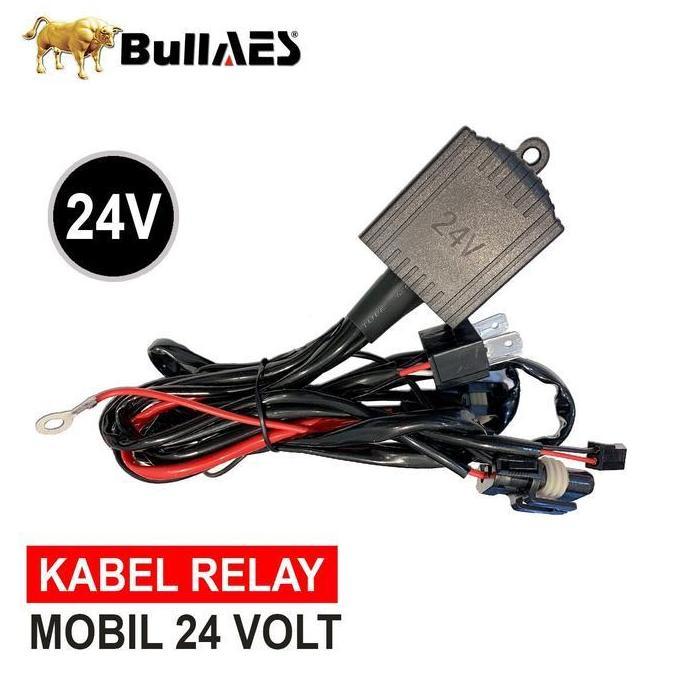 Bullaes Kabel Relay Mobil 24 Volt Untuk 2 Lampu H4 Dengan Tegangan Aki 24V Promo