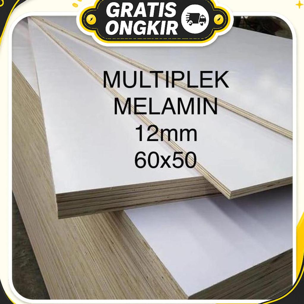 Triplek / Multiplek Melamin Putih 12Mm (60X50)Cm, Melaminto Plywood