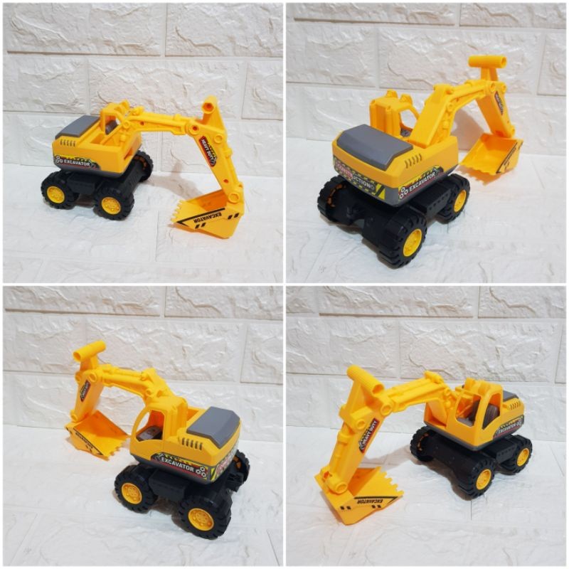 Mainan Set Helm Mobil Konstruksi Bangunan - Mainan Mobil Truk Crane Konstruksi